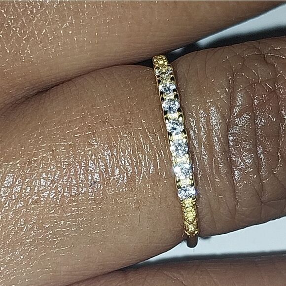 925 diamond simplicity ring sz 6 - Picture 13 of 13